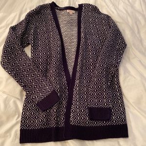 Never worn Merona navy and white cardigan